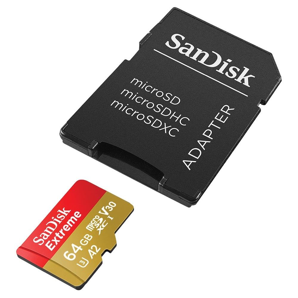 Cartão de Memória SanDisk MicroSD Extreme 64GB Classe 10, 170MB/s - SDSQXAH-064G-GN6AA