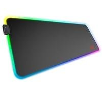 Mousepad Gamer Havit, 800x300mm, RGB, Antiderrapante, Preto - MP858 Em seu design de tamanho grande com um tamanho de 800 x 300 x 4 mm, o mouse pad es