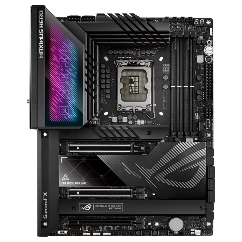 Placa Mae ASUS ROG Maximus Z790 Hero, Intel LGA1700 Z790, ATX, DDR5, Wi-Fi, Preto - 90MB1CI0-M0EAY0 Placa Mae ASUS ROG Maximus Z790 Hero, Intel LGA1700 Z790, ATX, DDR5, Wi-Fi, Preto - 90MB1CI0-M0EAY0