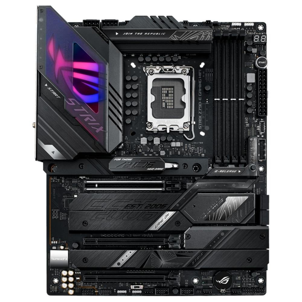 Placa-Mãe ASUS ROG Strix Z790-E Gaming Wi-Fi, Intel LGA1700 Z790, ATX, DDR5, Preto - 90MB1CL0-M0EAY0