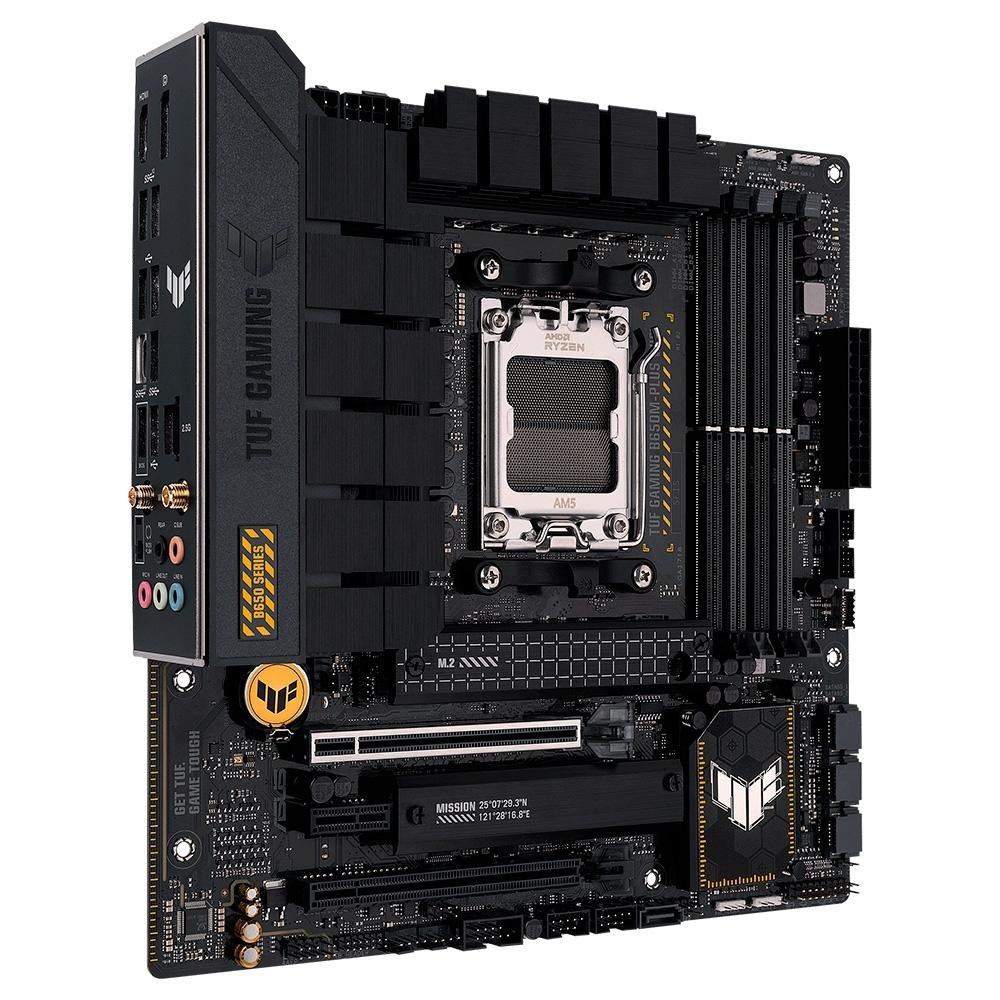 Placa-Mãe ASUS TUF Gaming B650M-Plus Wi-Fi, AMD AM5 B650, mATX, DDR5, Wi-Fi, Preto - 90MB1BF0-M0EAY0 Placa-Mãe ASUS TUF Gaming B650M-Plus Wi-Fi, AMD AM5 B650, mATX, DDR5, Wi-Fi, Preto - 90MB1BF0-M0EAY0