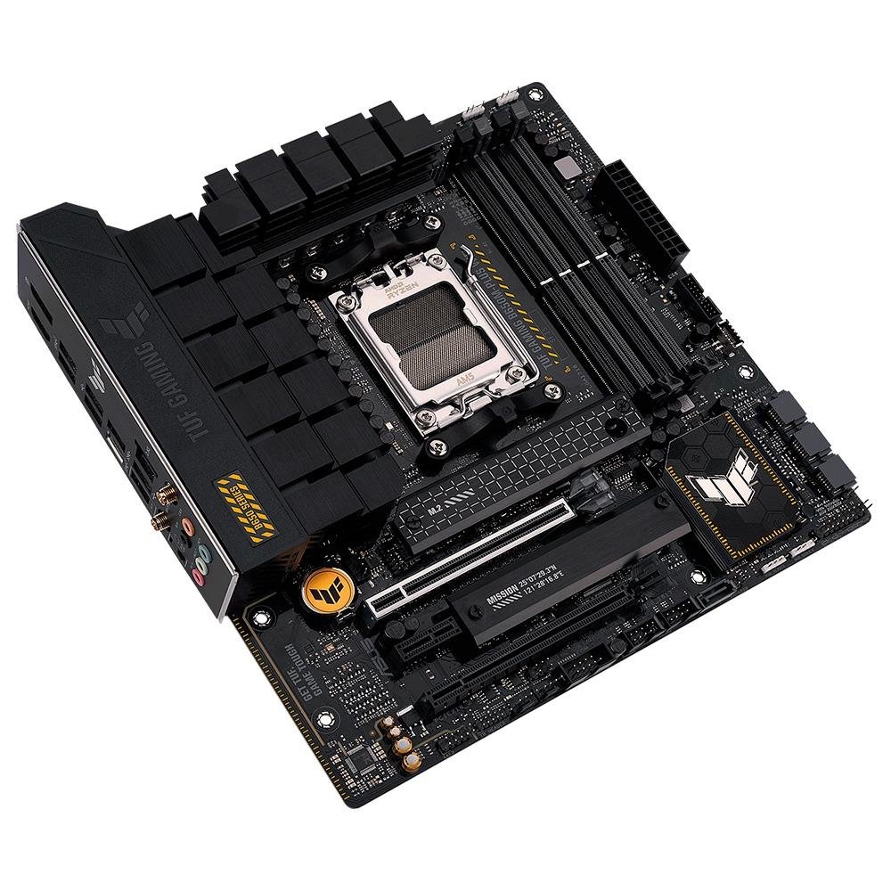 Placa-Mãe ASUS TUF Gaming B650M-Plus Wi-Fi, AMD AM5 B650, mATX, DDR5, Wi-Fi, Preto - 90MB1BF0-M0EAY0 Placa-Mãe ASUS TUF Gaming B650M-Plus Wi-Fi, AMD AM5 B650, mATX, DDR5, Wi-Fi, Preto - 90MB1BF0-M0EAY0