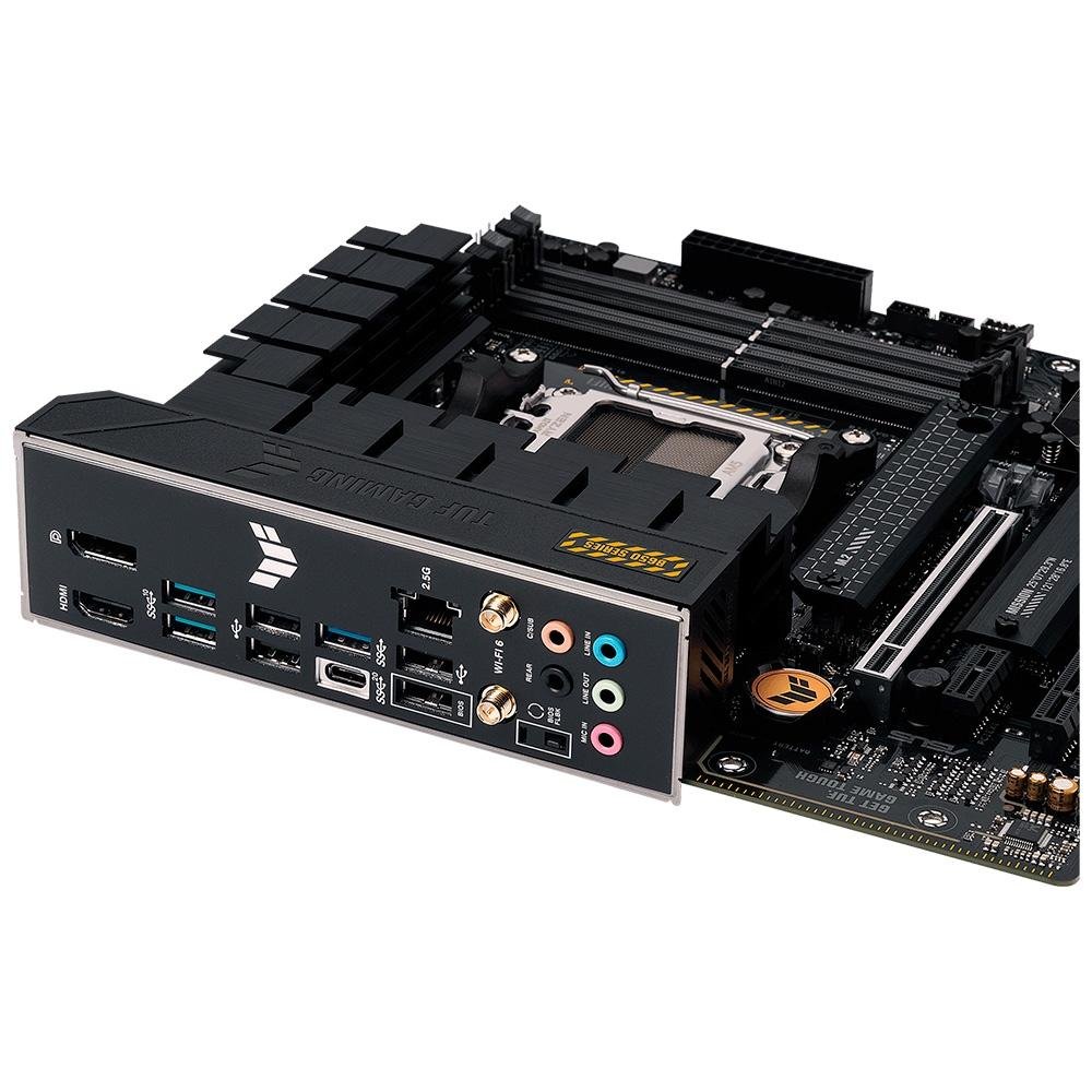 Placa-Mãe ASUS TUF Gaming B650M-Plus Wi-Fi, AMD AM5 B650, mATX, DDR5, Wi-Fi, Preto - 90MB1BF0-M0EAY0 Placa-Mãe ASUS TUF Gaming B650M-Plus Wi-Fi, AMD AM5 B650, mATX, DDR5, Wi-Fi, Preto - 90MB1BF0-M0EAY0