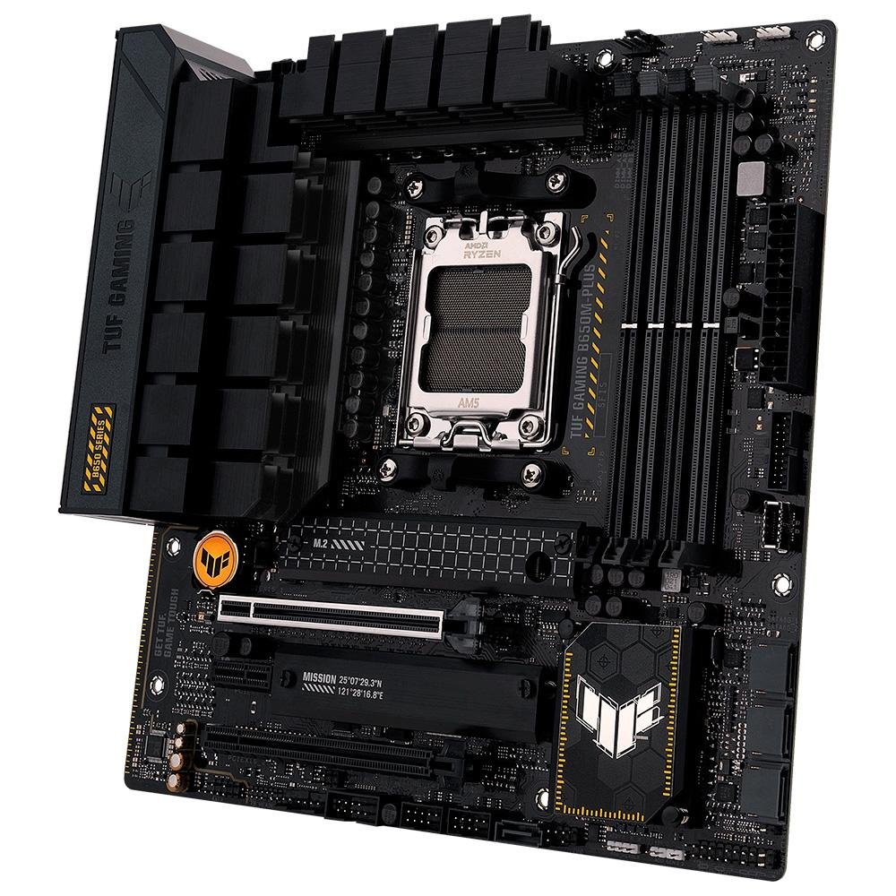 Placa-Mãe ASUS TUF Gaming B650M-Plus, AMD AM5 B650, mATX, DDR5, Preto - 90MB1BG0-C1BAY0 Placa-Mãe ASUS TUF Gaming B650M-Plus, AMD AM5 B650, mATX, DDR5, Preto - 90MB1BG0-C1BAY0