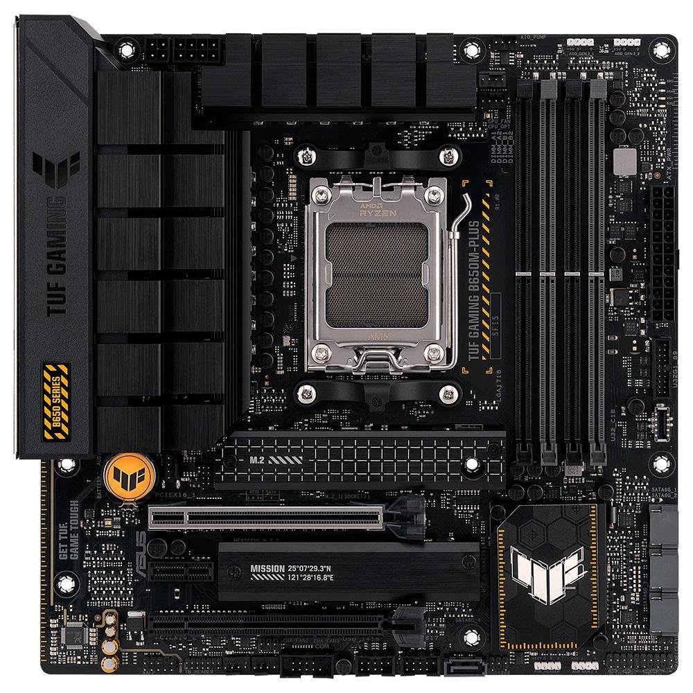 Placa-Mãe ASUS TUF Gaming B650M-Plus, AMD AM5 B650, mATX, DDR5, Preto - 90MB1BG0-C1BAY0 Placa-Mãe ASUS TUF Gaming B650M-Plus, AMD AM5 B650, mATX, DDR5, Preto - 90MB1BG0-C1BAY0