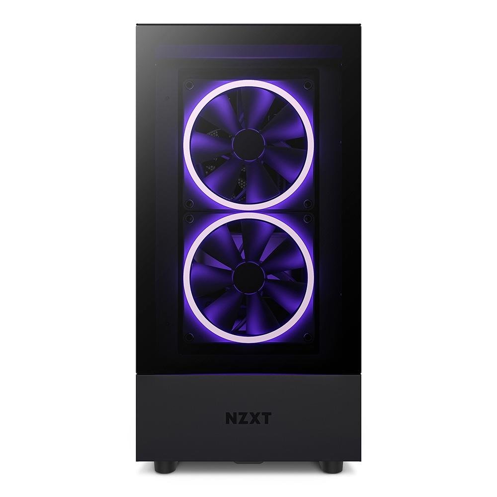 Gabinete NZXT H5 Elite Compact, Mid Tower, RGB, ATX, Lateral  e Frontal em Vidro Temperado, 3x Cooler Fan, Preto - CC-H51EB-01