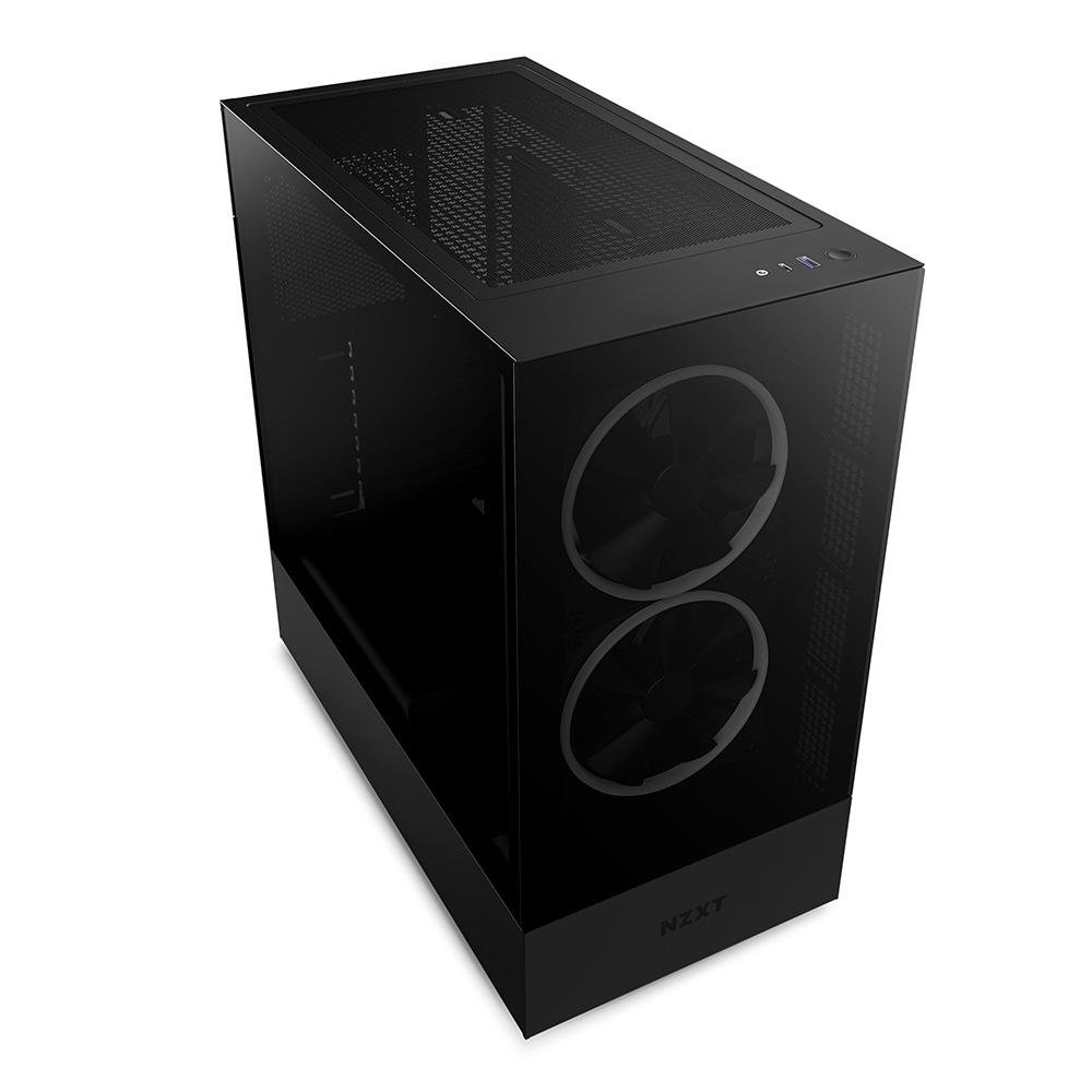 Gabinete NZXT H5 Elite Compact, Mid Tower, RGB, ATX, Lateral  e Frontal em Vidro Temperado, 3x Cooler Fan, Preto - CC-H51EB-01