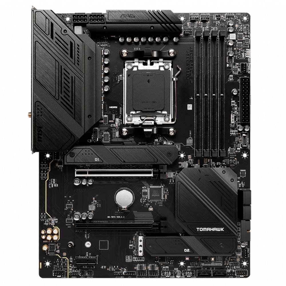 Placa-Mãe B650 MSI MAG Tomahawk Wi-Fi, AMD AM5, ATX, DDR5, Preto - MAG B650 TOMAHAWK WIFI - view 2