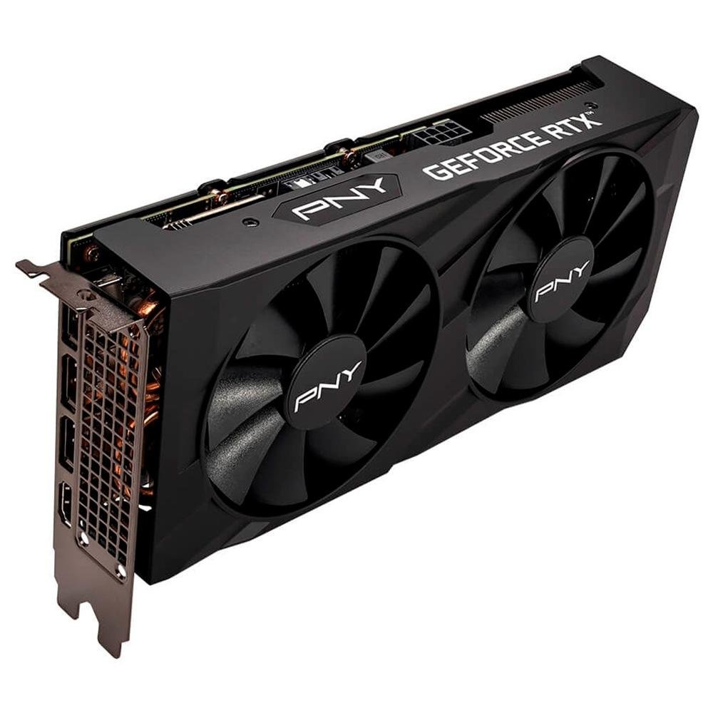 Placa de Vídeo PNY NVIDIA GeForce RTX 3050 VERTO Dual Fan Edition, 8 GB GDDR6, DLSS, Ray Tracing - VCG30508DFBPB1 Placa de Vídeo PNY NVIDIA GeForce RTX 3050 VERTO Dual Fan Edition, 8 GB GDDR6, DLSS, Ray Tracing - VCG30508DFBPB1