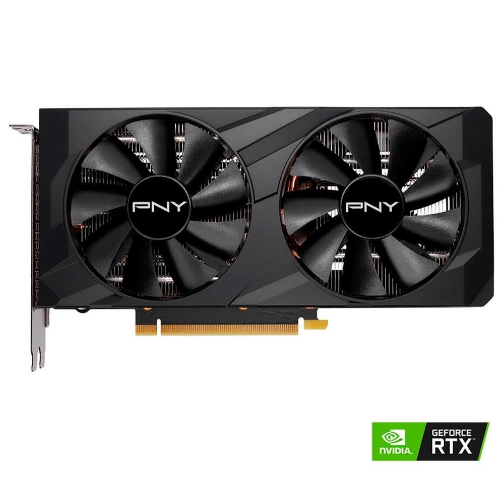 Placa de Vídeo PNY NVIDIA GeForce RTX 3050 VERTO Dual Fan Edition, 8 GB GDDR6, DLSS, Ray Tracing - VCG30508DFBPB1 Placa de Vídeo PNY NVIDIA GeForce RTX 3050 VERTO Dual Fan Edition, 8 GB GDDR6, DLSS, Ray Tracing - VCG30508DFBPB1