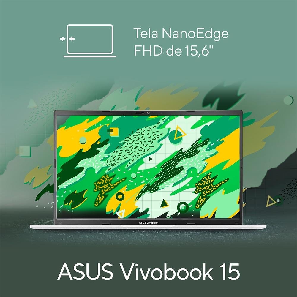 Imagem 5 de 17 do produto Notebook ASUS Vivobook 15 AMD Ryzen 5-4600H, 8GB RAM, SSD 256GB, 15.6" FHD, AMD Radeon Graphics, Win11, Prata Metálico - M1502IA-EJ251W