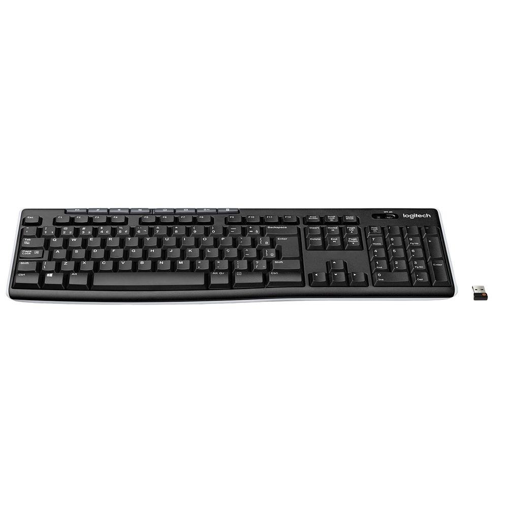 Teclado sem Fio Wireless Preto, LOGITECH K270