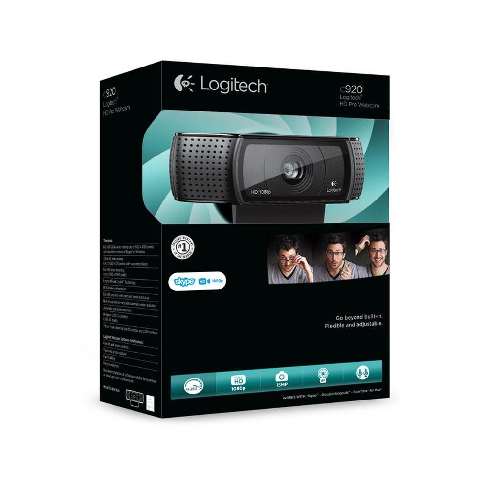 WebCam Logitech C920 Pro Full HD para Chamadas e Gravações em Video Widescreen 1080p - 960-000764 WebCam Logitech C920 Pro Full HD para Chamadas e Gravações em Video Widescreen 1080p - 960-000764