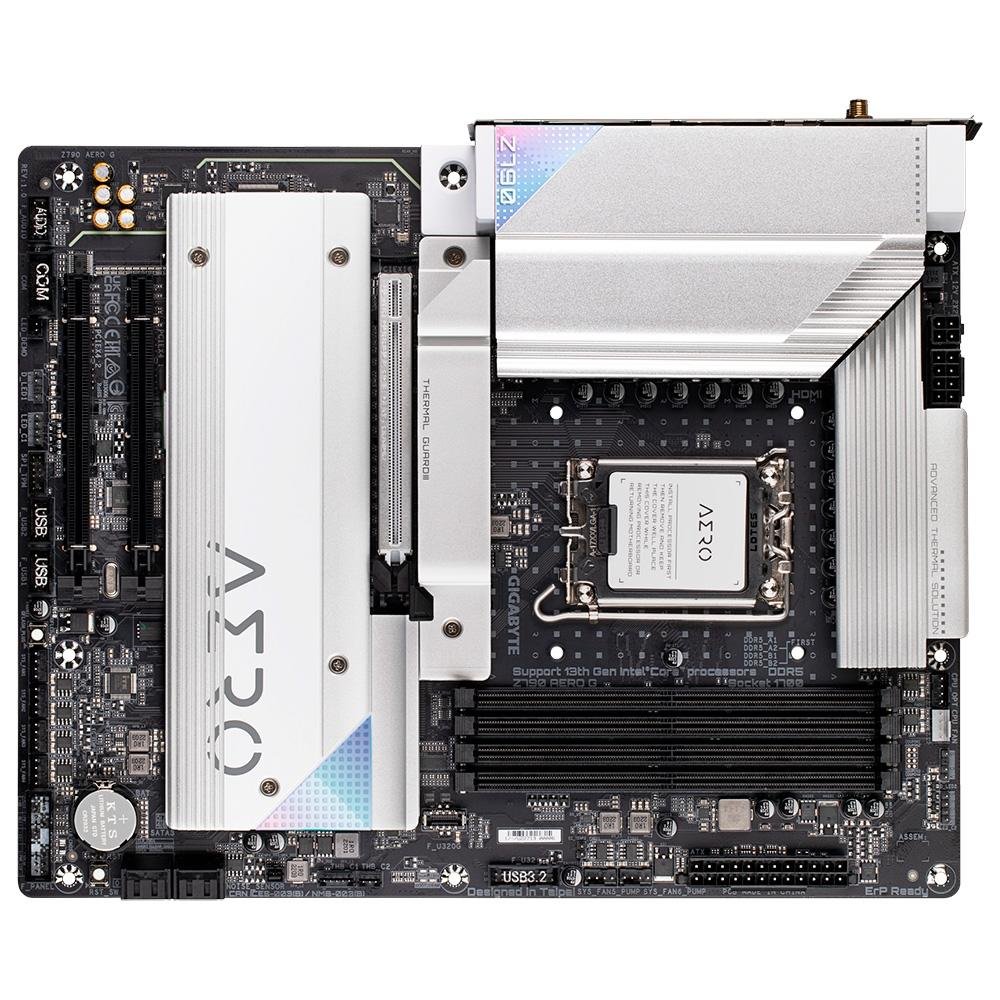 Imagem 5 de 6 do produto Placa-Mãe Gigabyte Z790 Aero G Rev 1.0, Intel LGA1700, ATX, DDR5, Wi-Fi, Bluetooth, Branco - Z790 AERO G