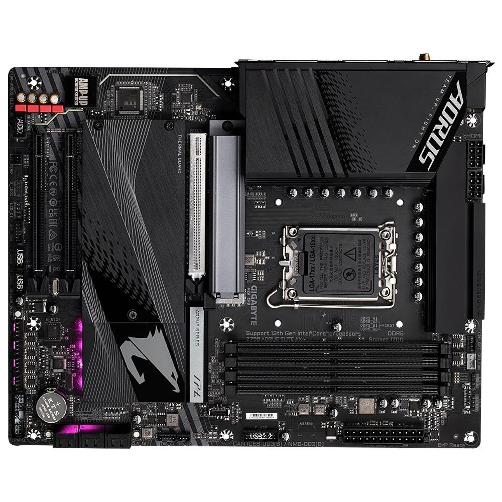 Placa-Mãe Gigabyte Z790 Aorus Elite AX, LGA 1700, ATX, DDR5, Wi-Fi, Preto - Z790 AORUS ELITE AX - view 6