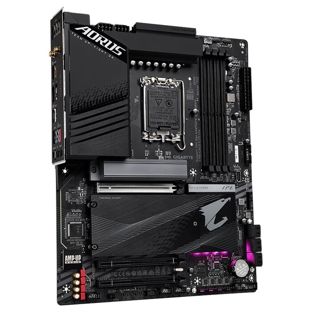 Placa-Mãe Gigabyte Z790 Aorus Elite AX, LGA 1700, ATX, DDR5, Wi-Fi, Preto - Z790 AORUS ELITE AX - view 2