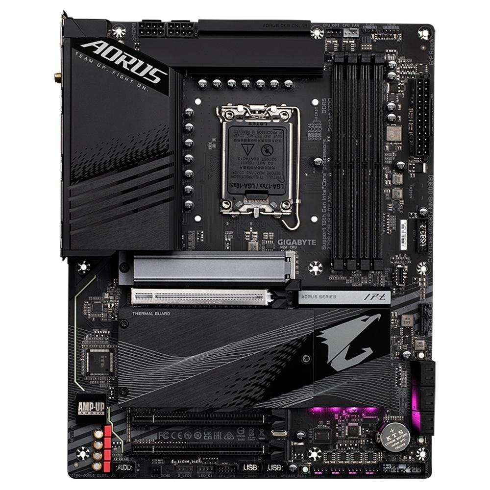【送料無料】GIGABYTE Z790 AORUS ELITE AX 難あり Placa Mãe Gigabyte Z790 Aorus Elite AX, LGA 1700, ATX, DDR5, Wi-Fi