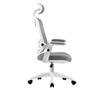 Cadeira Office Elements Astra Cinza e Branco, Ajuste de Inclinação Automático, Cilindro de Gás Classe 4 - WFFLG67335L0122