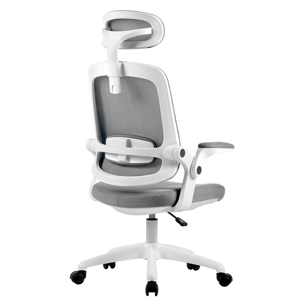 Cadeira Office Elements Astra Cinza e Branco, Ajuste de Inclinação Automático, Cilindro de Gás Classe 4 - WFFLG67335L0122 - view 4
