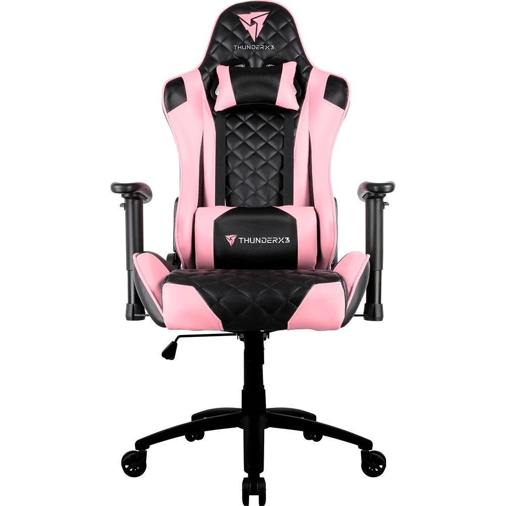 Cadeira Gamer Thunderx3 TGC12 Profissional, Até 120kg, Com Almofadas, Reclinável, Descanso de Braço 2D, Rosa e Preto - 78203 - view 2