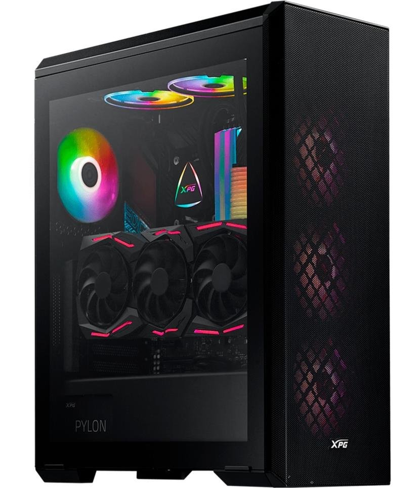 Gabinete Gamer XPG Defender, Mid Tower, E-ATX, Painel e Lateral em Vidro Temperado, 3x Cooler Fan, Preto - 75260192 Gabinete Gamer XPG Defender, Mid Tower, E-ATX, Painel e Lateral em Vidro Temperado, 3x Cooler Fan, Preto - 75260192