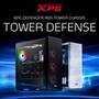Gabinete Gamer XPG Defender, Mid Tower, E-ATX, Painel e Lateral em Vidro Temperado, 3x Cooler Fan, Preto - 75260192