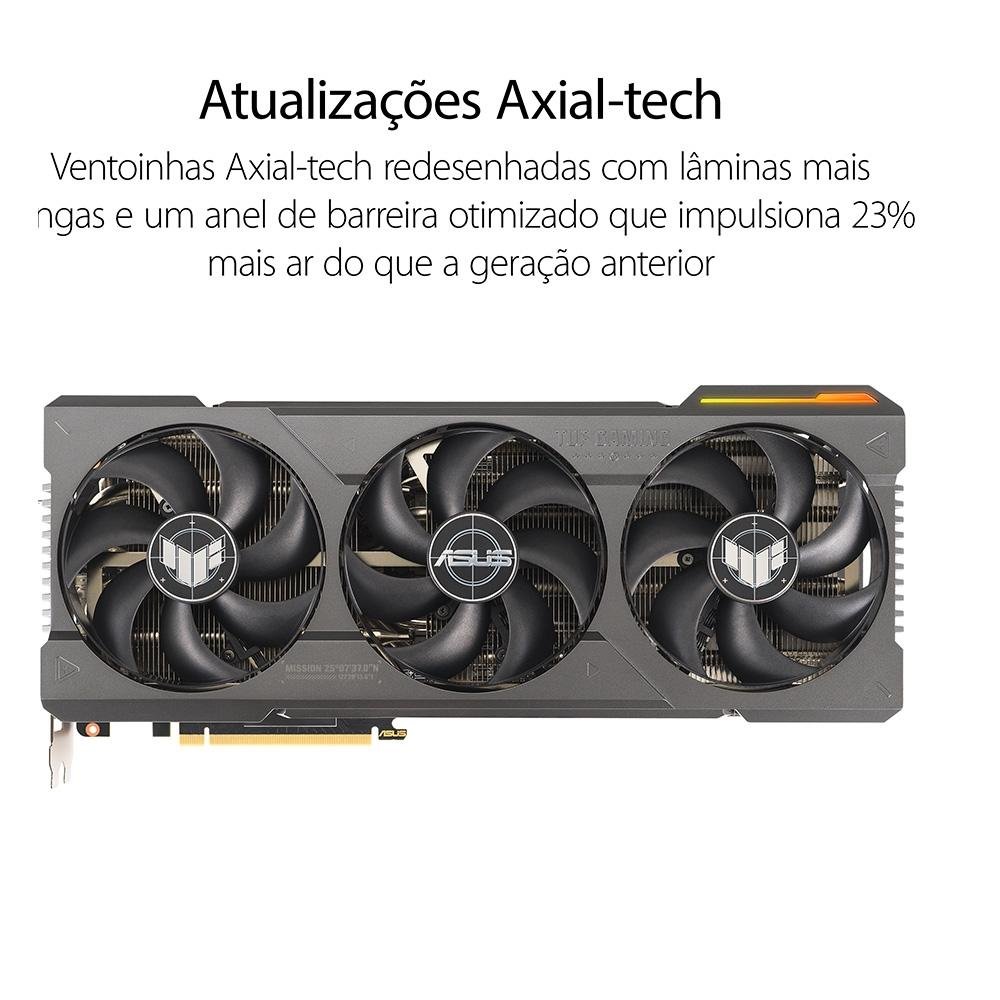 Imagem 11 de 16 do produto Placa de Vídeo RTX 4080 TUF OC Edition Asus NVIDIA GeForce, 16 GB GDDR6X, ARGB, DLSS, Ray Tracing - TUF-RTX4080-O16G-GAMING