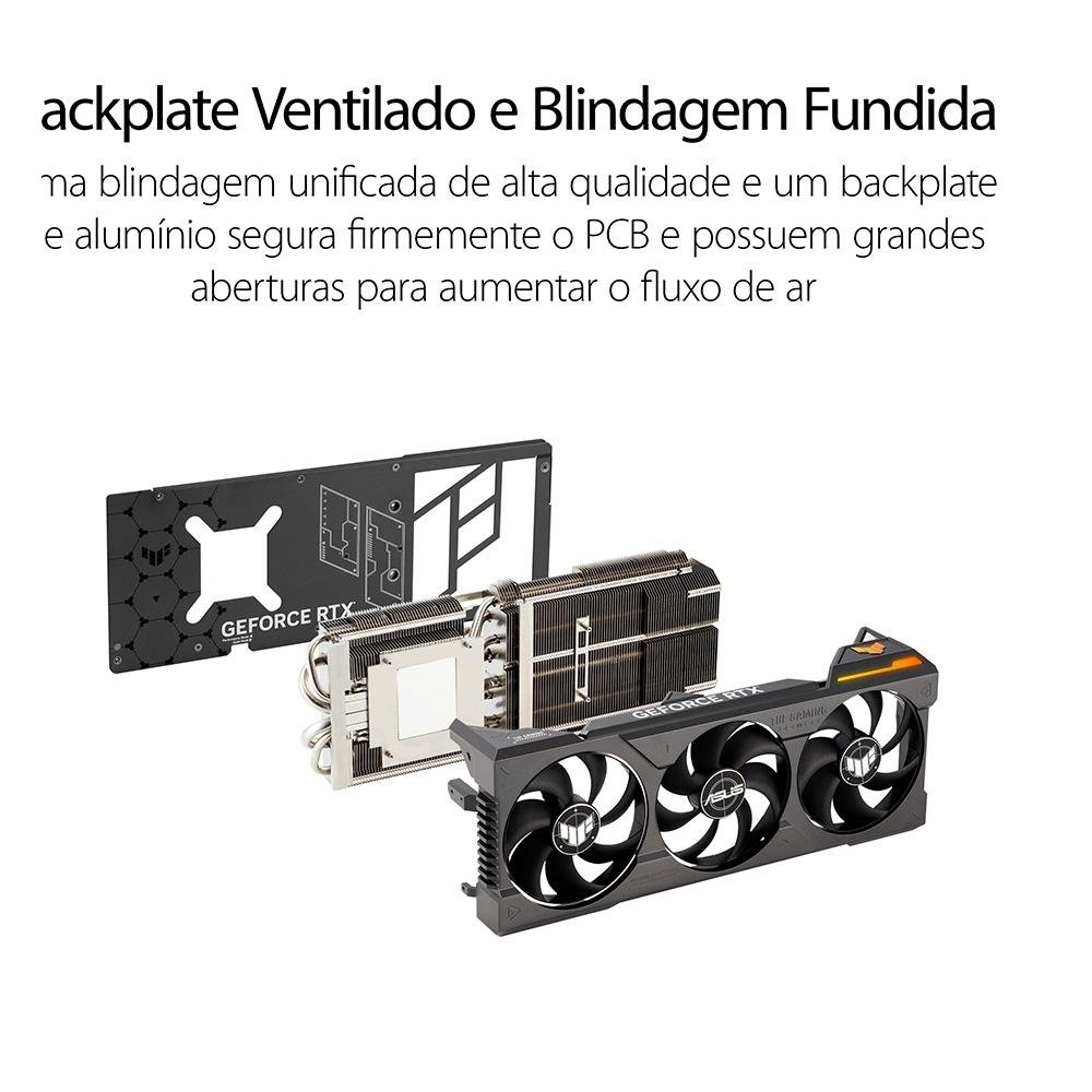 Imagem 13 de 16 do produto Placa de Vídeo RTX 4080 TUF OC Edition Asus NVIDIA GeForce, 16 GB GDDR6X, ARGB, DLSS, Ray Tracing - TUF-RTX4080-O16G-GAMING