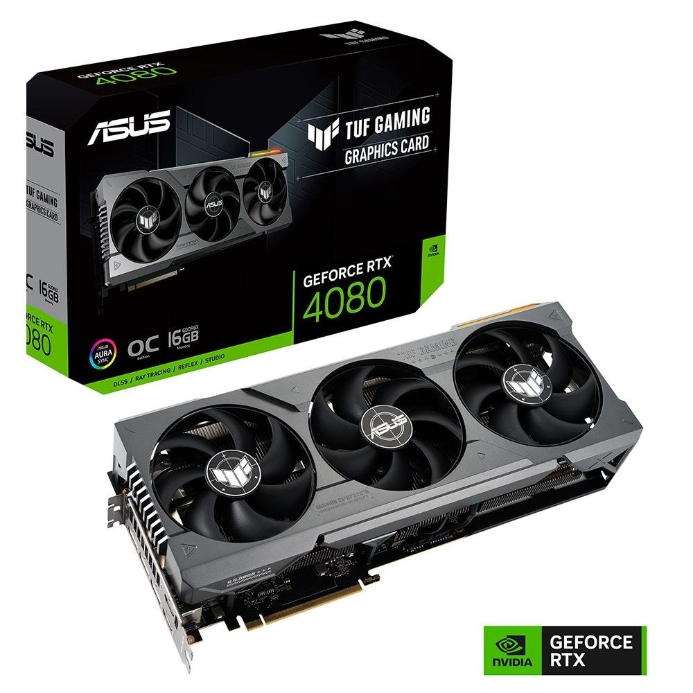 Imagem 16 de 16 do produto Placa de Vídeo RTX 4080 TUF OC Edition Asus NVIDIA GeForce, 16 GB GDDR6X, ARGB, DLSS, Ray Tracing - TUF-RTX4080-O16G-GAMING