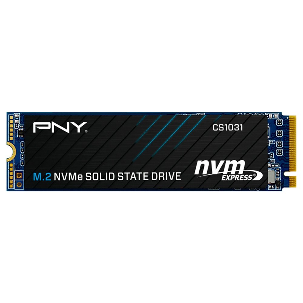 SSD PNY CS1031, 500GB, M.2 2280 PCIe Gen3x4, NVMe 1.4, Leitura: 2200 MB/s e Gravação: 1200 MB/s, Preto - M280CS1031-500-CL SSD PNY CS1031, 500GB, M.2 2280 PCIe Gen3x4, NVMe 1.4, Leitura: 2200 MB/s e Gravação: 1200 MB/s, Preto - M280CS1031-500-CL