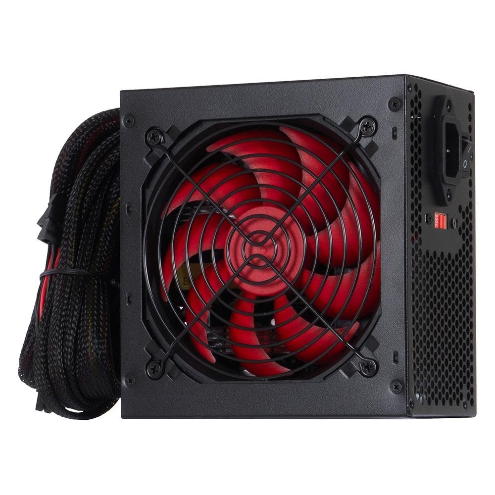 Imagem 2 de 7 do produto Fonte Gamer Fortrek ATX Crusader, 500W, Sem Cabo, Preto - 76955