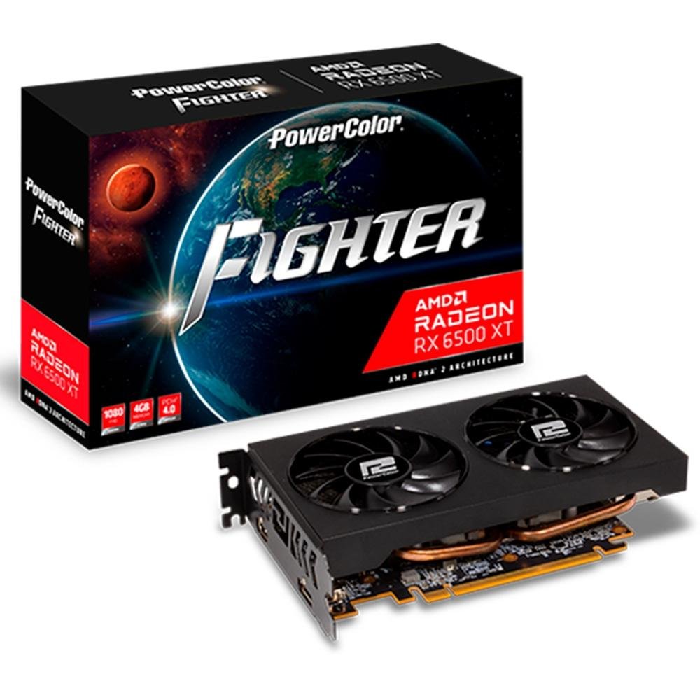 グラフィックボード・グラボ・ビデオカード PowerColor FIGHTER AMD RADEON RX6500XT Placa de Vídeo Power Color Fighter AMD Radeon RX 6500 XT | KaBuM!