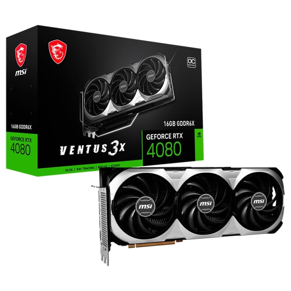 Placa de Vídeo RTX 4080 Ventus 3X OC MSI NVIDIA GeForce | KaBuM!
