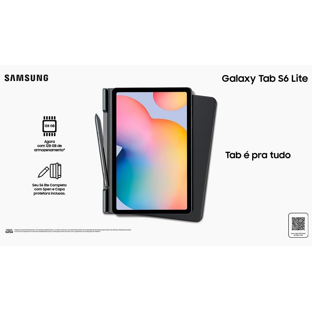 Tablet Samsung Galaxy S6 Lite 128GB, 4G | KaBuM!