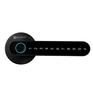 Fechadura Digital KABUM! smart Slim, Preta, Biometria, Controle via app, Senha numérica - KSFD100PT