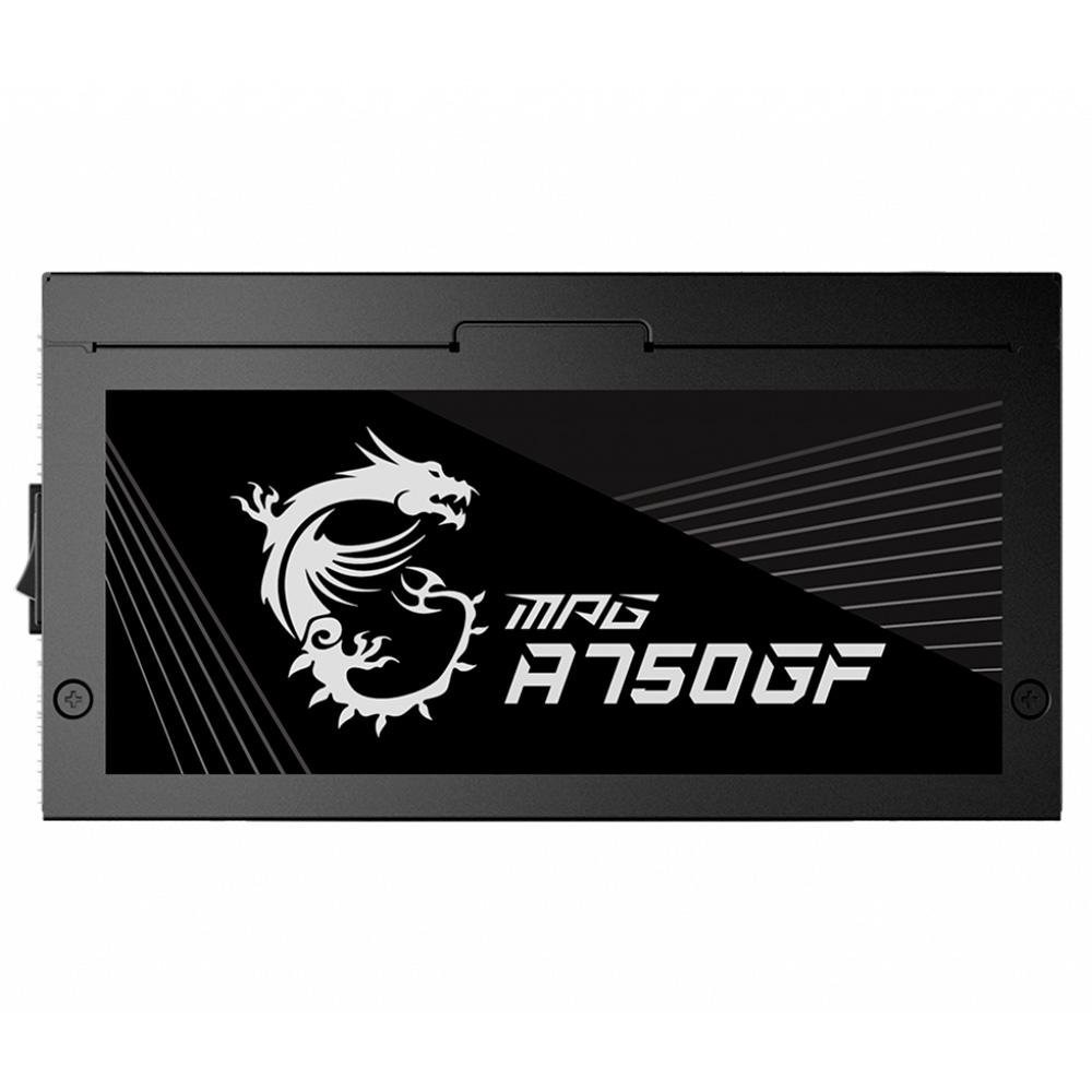 Fonte MSI MPG A750GF, 750W, 80 Plus Gold, Modular, PFC Ativo, Bivolt, Preto - 306-7ZP0B22-CE0