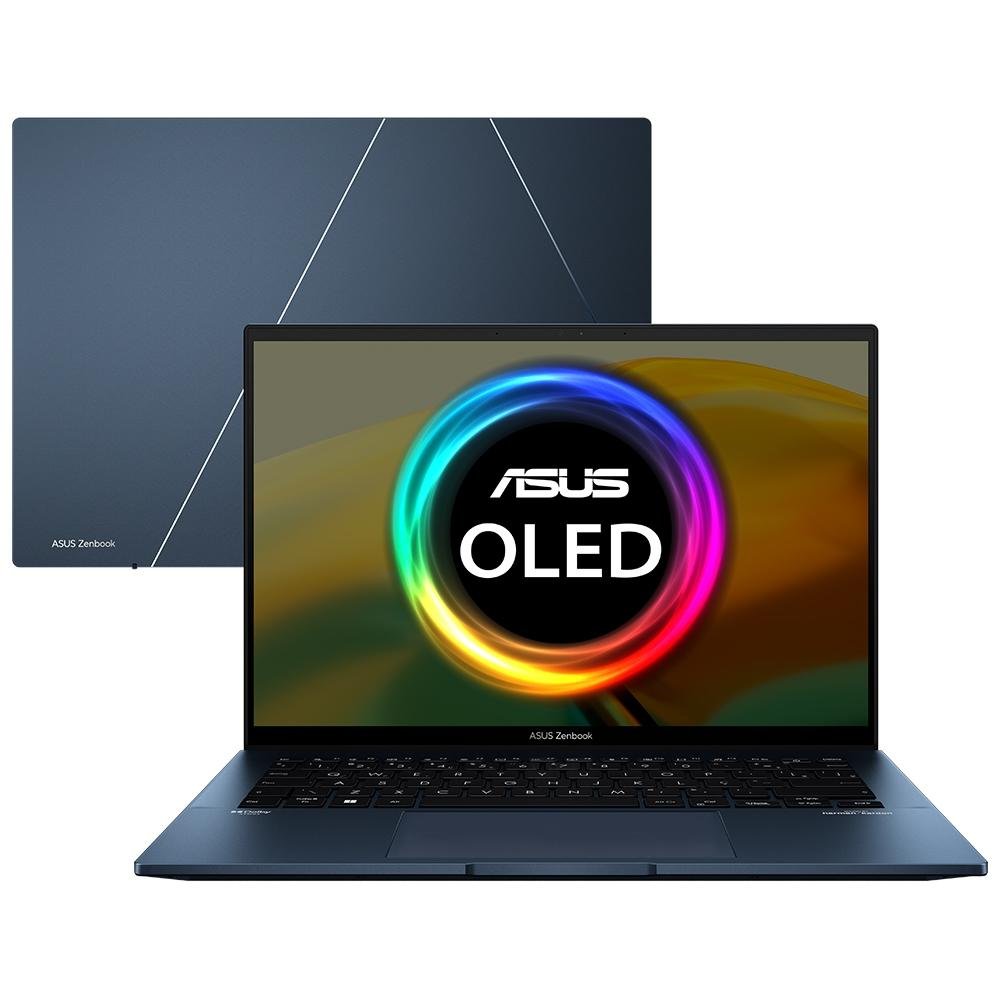 Notebook Asus Zenbook 14 i7-1260P 16GB SSD 1TB Intel Iris Xe Tela OLED 14" 2,8K W11 - UX3402ZA-KM532W