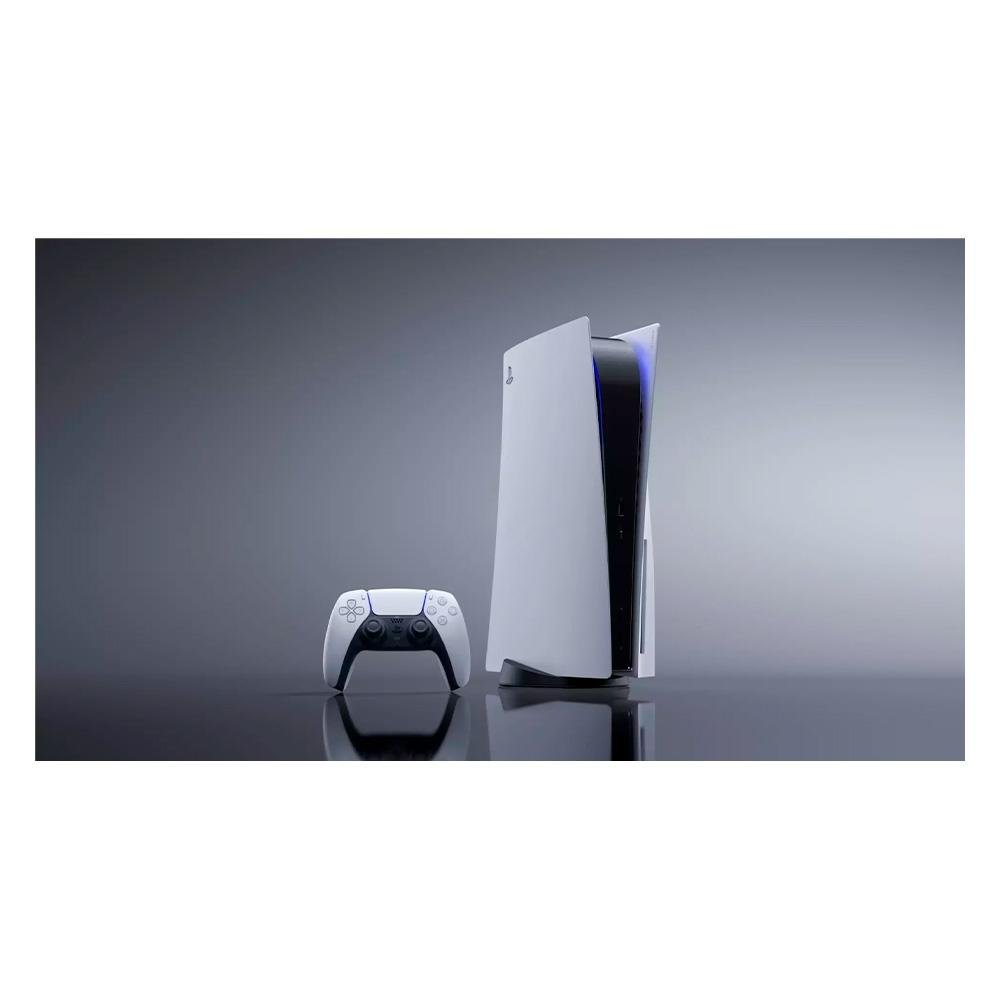 Console Sony Playstation 5, SSD 825GB, Controle sem fio DualSense, Com Mídia Física + God of War Ragnarök, Branco Console Sony Playstation 5, SSD 825GB, Controle sem fio DualSense, Com Mídia Física + God of War Ragnarök, Branco