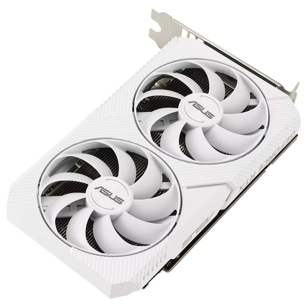 Placa de Vídeo RTX 3060 White OC Edition Asus NVIDIA Dual GeForce, 8 GB GDDR6, DLSS, Ray Tracing - DUAL-RTX3060-O8G-WHITE Placa de Vídeo RTX 3060 White OC Edition Asus NVIDIA Dual GeForce, 8 GB GDDR6, DLSS, Ray Tracing - DUAL-RTX3060-O8G-WHITE