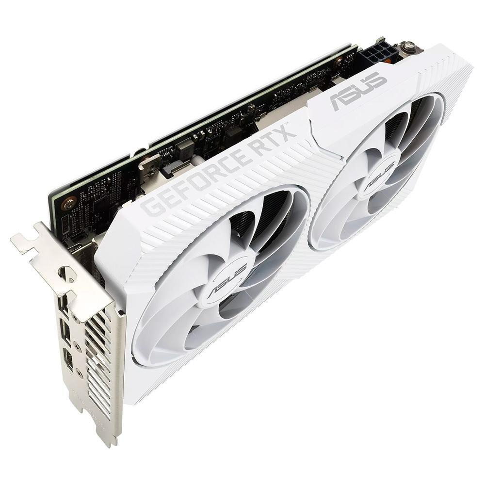 Placa de Vídeo RTX 3060 White OC Edition Asus NVIDIA Dual GeForce, 8 GB GDDR6, DLSS, Ray Tracing - DUAL-RTX3060-O8G-WHITE Placa de Vídeo RTX 3060 White OC Edition Asus NVIDIA Dual GeForce, 8 GB GDDR6, DLSS, Ray Tracing - DUAL-RTX3060-O8G-WHITE
