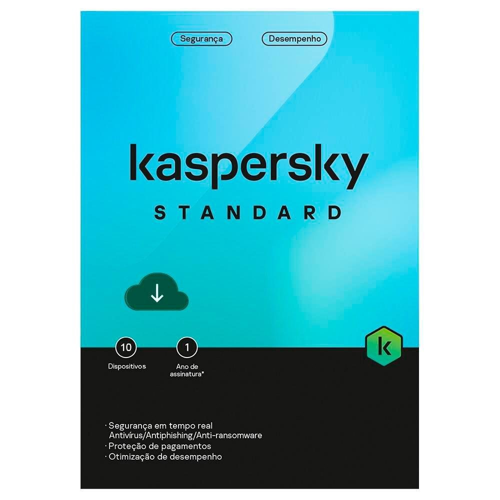Kaspersky Antivírus Standard 10 Dispositivos 1 Ano, Digital para Download - KL1041KDKFS