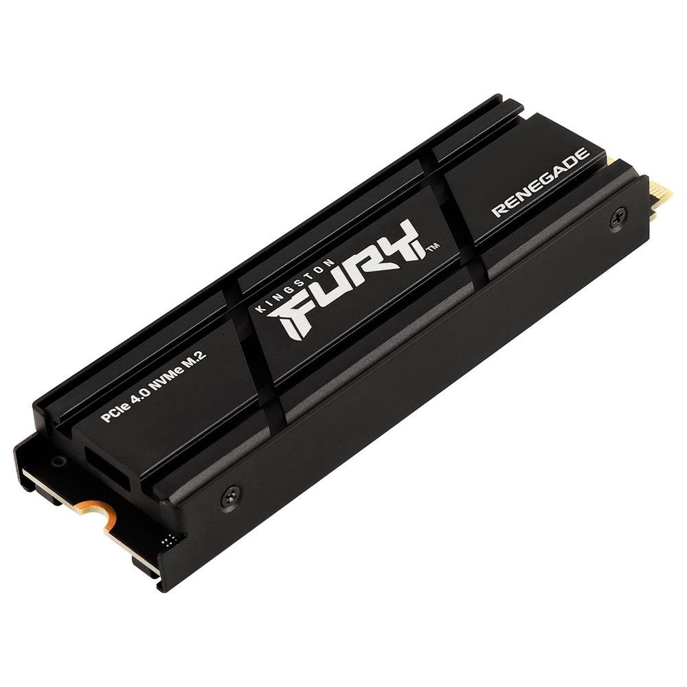 SSD Kingston Fury Renegade, 4TB, M.2 2280, PCIe 4.0 x4, NVMe, Leitura: 7300 MB/s, Gravação: 7000 MB/s, com Dissipador, Compatível com PS5 - SFYRDK/4000G