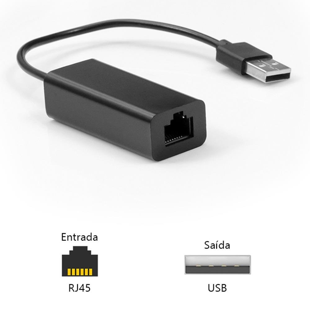 Imagem 2 de 4 do produto Adaptador USB 2.0 para RJ45 Plus Cable, 20 Centímetros - ADP-USBLAN100BK