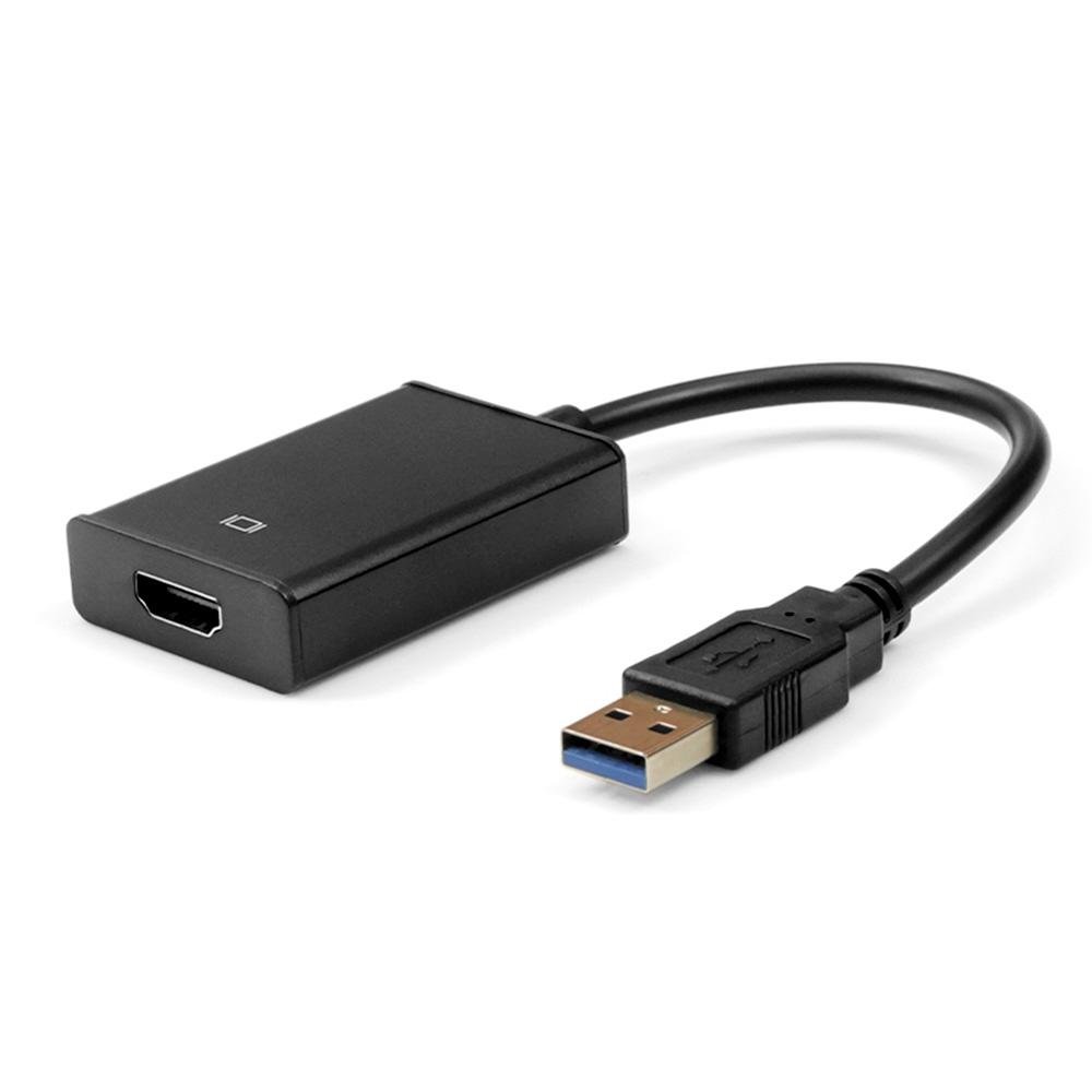 Imagem 3 de 4 do produto Cabo Adaptador de USB 2.0 para HDMI Plus Cable, 15 Centímetros - ADP-USBHDMI10BK