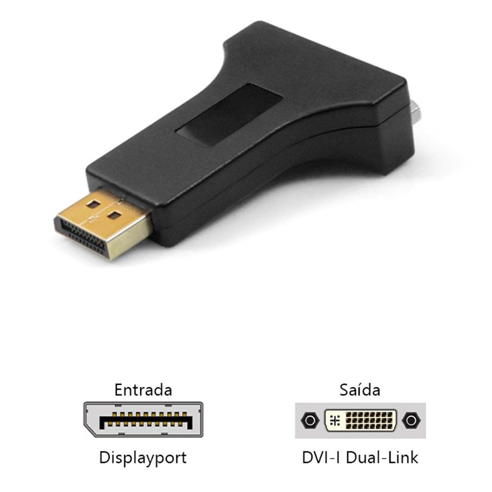 Imagem 2 de 4 do produto Adaptador Displayport para DVI Plus Cable - ADP-DPDVI10BK