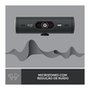 Webcam + Suporte Logitech Brio 500 Full HD, 1080p, 30 FPS, com Microfones Duplos, USB, Suporte Incluso, Grafite - 960-001412