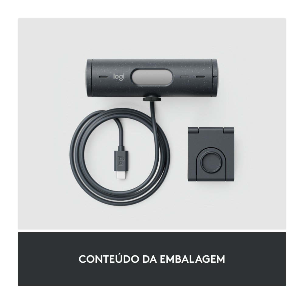 Webcam + Suporte ( Balão.info) Brio 500 Full HD, 1080p, 30 FPS, com Microfones Duplos, USB, Suporte Incluso, Grafite - 960-( Balão.info - view 11