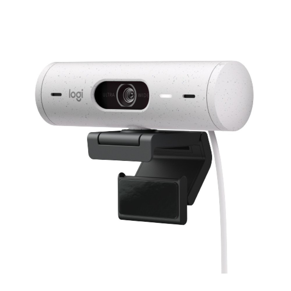 Webcam + Suporte Logitech Brio 500 Full HD, 1080p, 30 FPS, com Microfones Duplos, USB, Suporte Incluso, Branco - 960-001426 - view 2