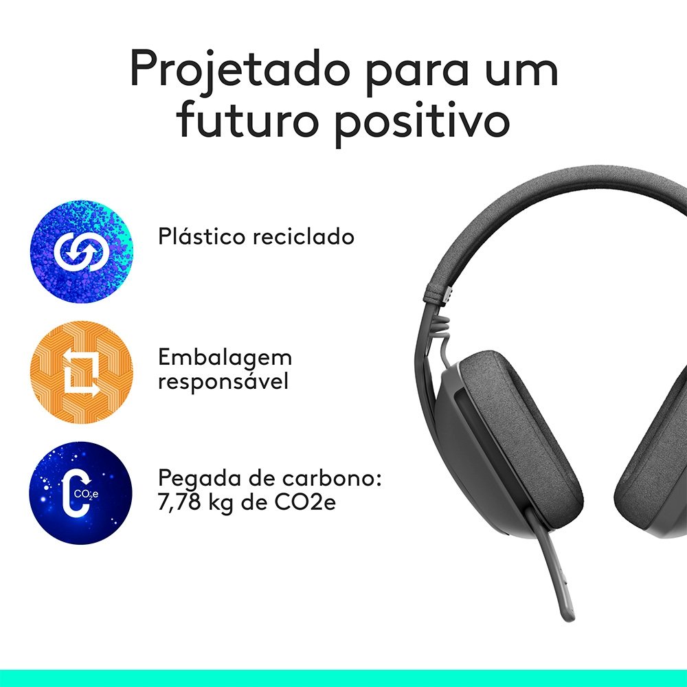 Headset Sem Fio ( Balão.info) Zone Vibe 100, Drivers 40 mm, USB, Bluetooth, PC, Mobile, Grafite - 981-( Balão.info - foto 9