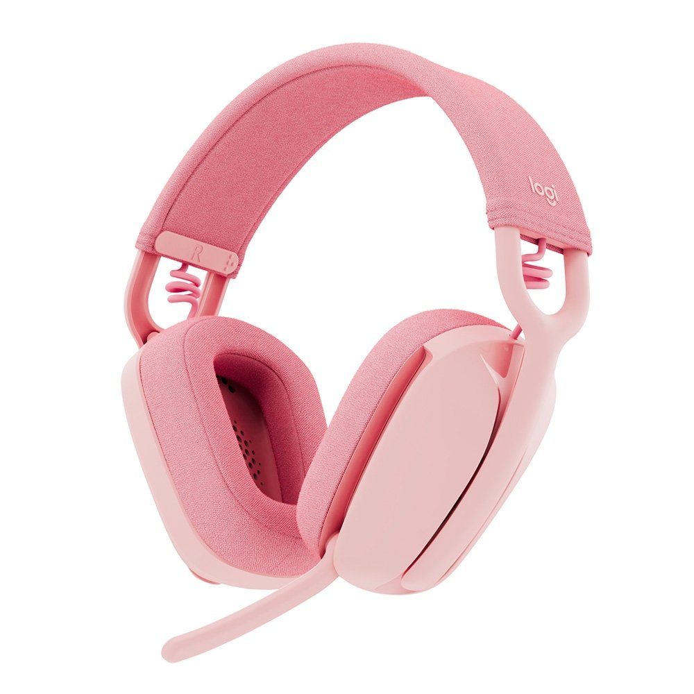 Headset Sem Fio Logitech Zone Vibe 100, Drivers 40 mm, USB, Bluetooth, PC, Mobile, Rosa - 981-001223